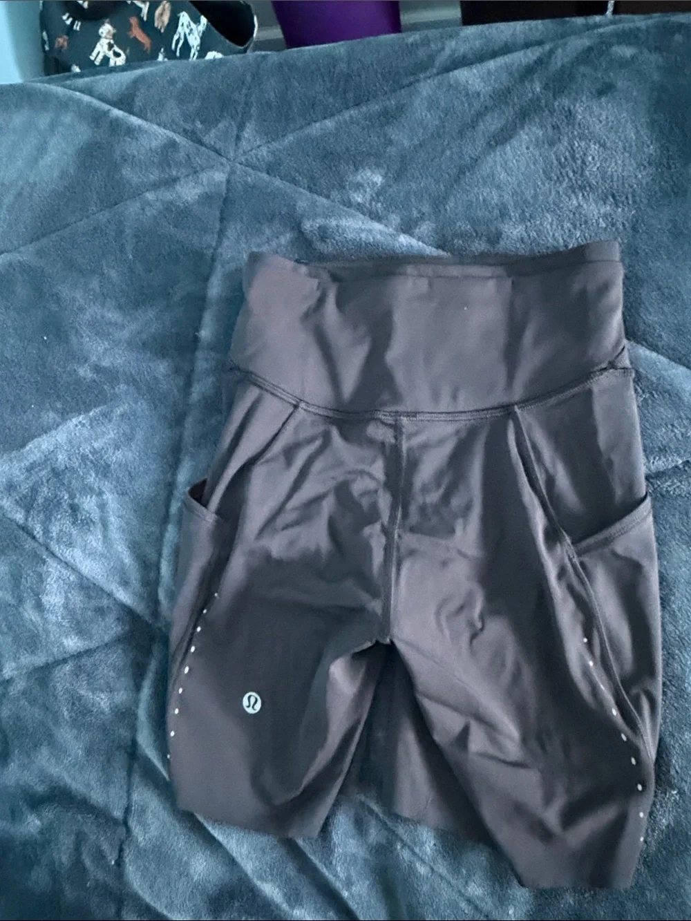 lululemon athletica Black High-Rise Bike Shorts with Side Pockets size 2